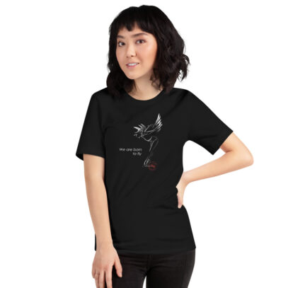 We are born to fly  - T-Shirt - black - women - Newsontshirt