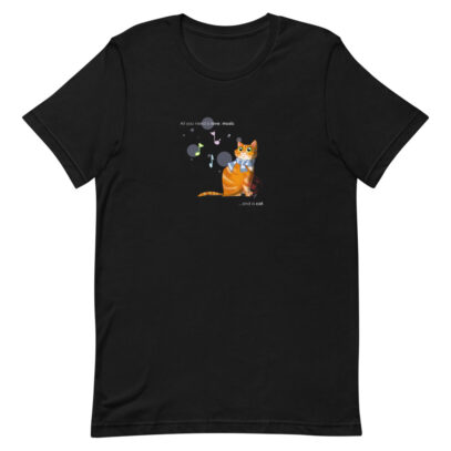 Cat love is forever  - T-Shirt - black  - Newsontshirt