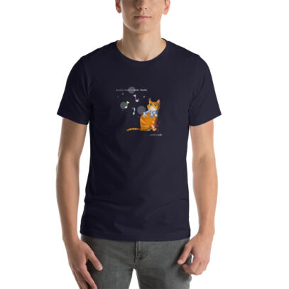Cat love is forever  - T-Shirt - navy  - man - Newsontshirt