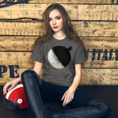 China landed on the Dark Side of the Moon - T-Shirt - asphalt - women3 - Newsontshirt
