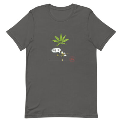 Hemp saves bees’ life T-Shirt - asphalt - Newsontshirt