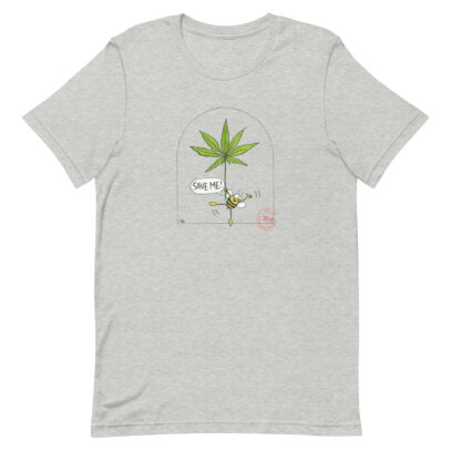 Cannabis sativa supports bees T-Shirt - athletic-heather  - Newsontshirt