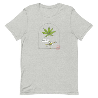 Hemp saves bees’ life T-Shirt - athletic-heather  - Newsontshirt