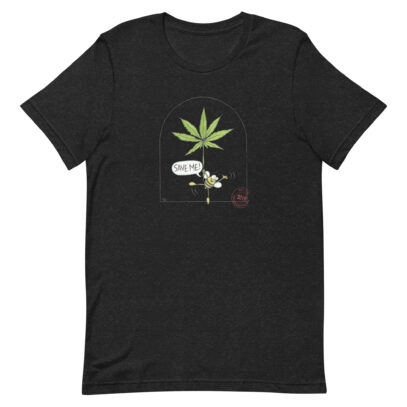 Cannabis sativa supports bees T-Shirt - blach - Newsontshirt