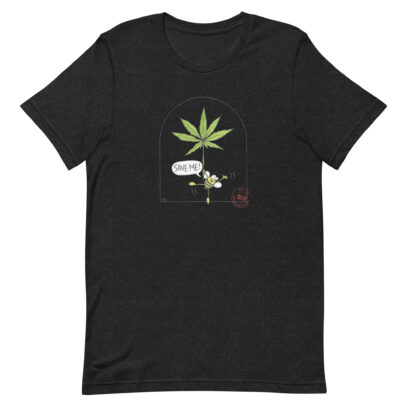 Hemp saves bees’ life T-Shirt - blach - Newsontshirt