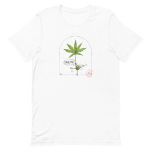 Cannabis sativa supports bees T-Shirt - white -Newsontshirt