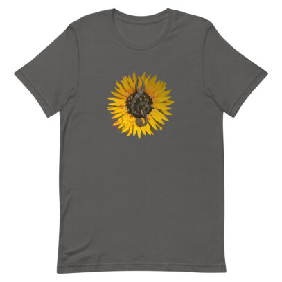 Singing Sunflower T-Shirt- asphalt -Newsontshirt