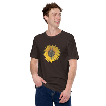 Singing Sunflower T-Shirt- brown -Newsontshirt