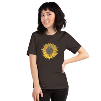 Singing Sunflower T-Shirt- brown -Newsontshirt