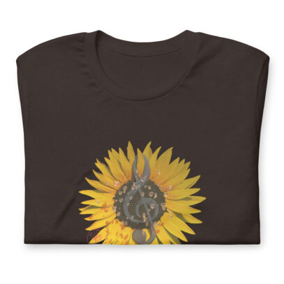 Singing Sunflower T-Shirt- brown -Newsontshirt