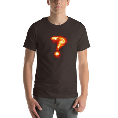 Question Mark in Deep-Space T-Shirt -Brown-Newsontshirt