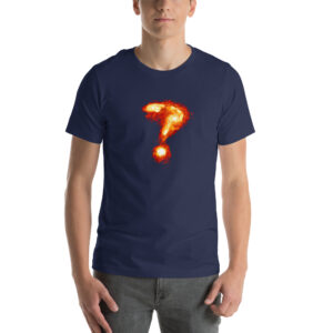 Question Mark in Deep-Space T-Shirt -Navy-Newsontshirt