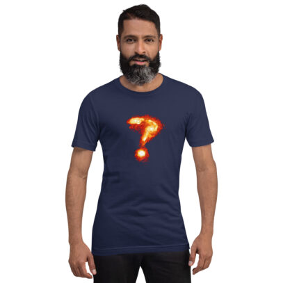 Question Mark in Deep-Space T-Shirt -Navy-Newsontshirt