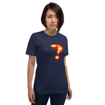 Question Mark in Deep-Space T-Shirt -Navy-Newsontshirt